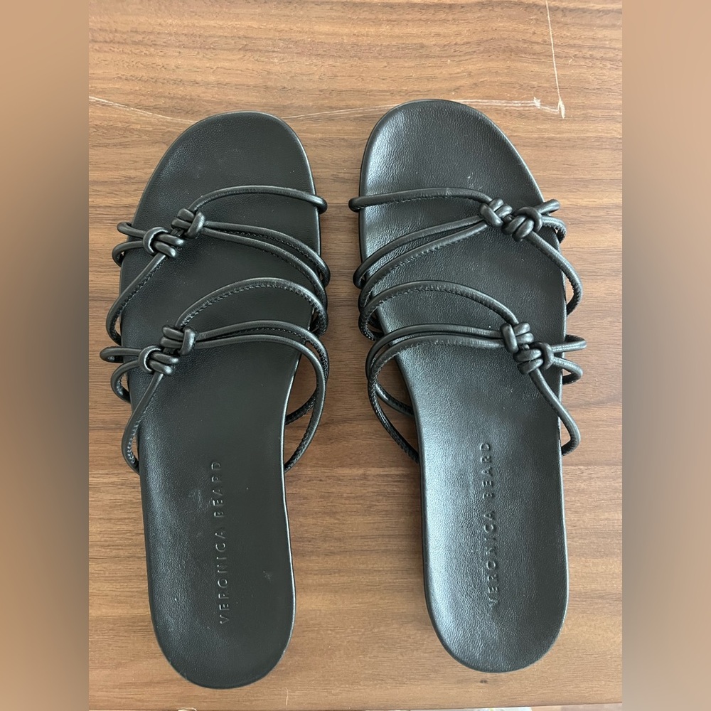 Veronica Beard Black Strappy Sandals